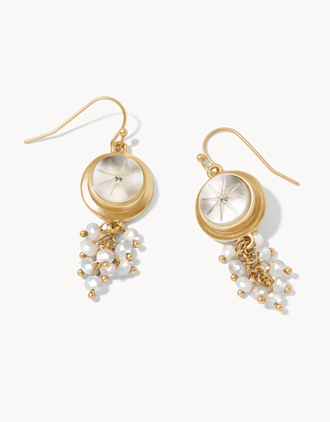 Aros Lea Tallados Oro/Nácar